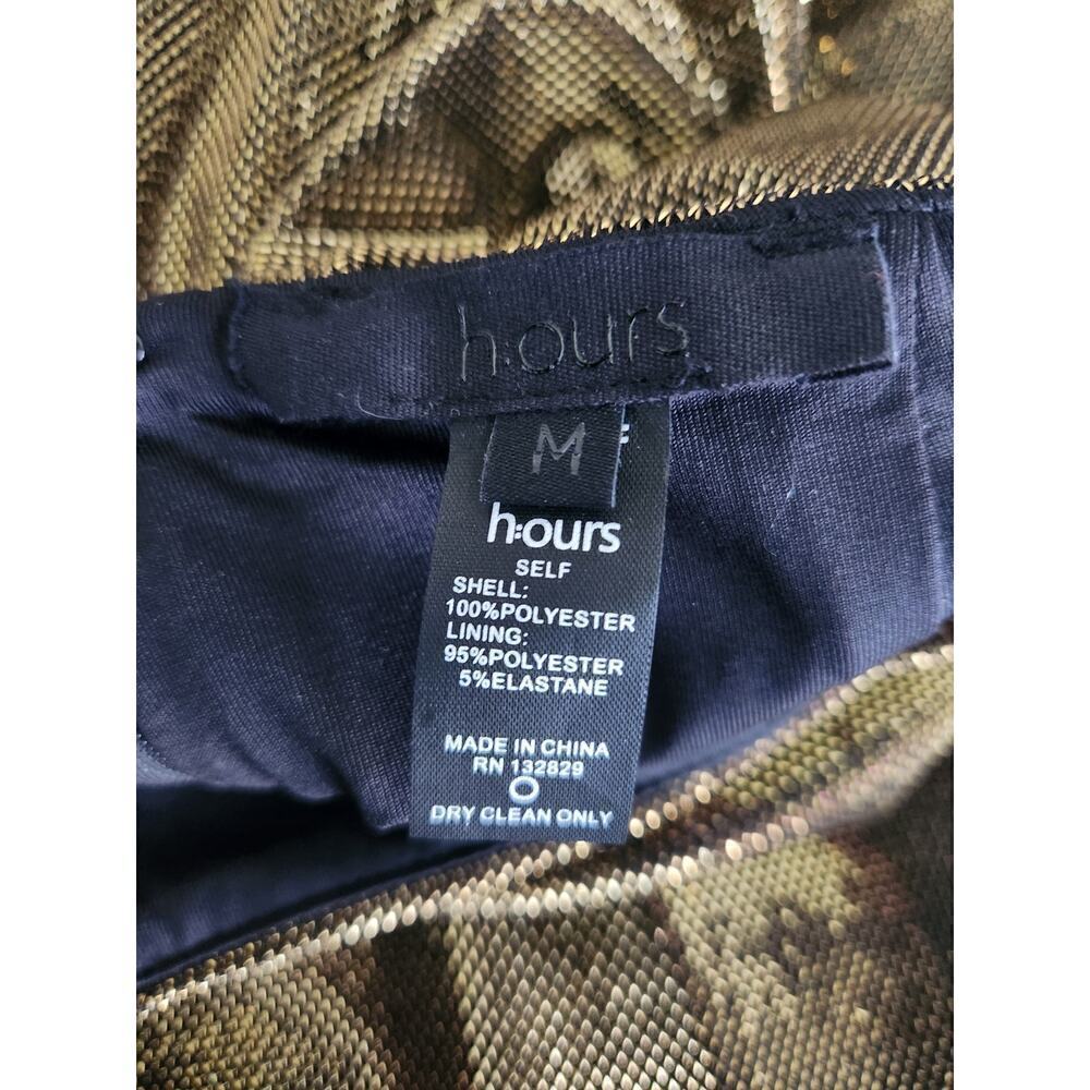 h:ours Revolve Sonora split leg metallic pants gold sz M lined party nye date - Picture 6 of 11